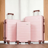 VACAMAMI Pink 3 Piece Suitcase Set 20/24/28