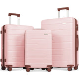 VACAMAMI Pink 3 Piece Suitcase Set 20/24/28