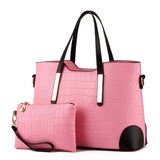 Women Bag Vintage Messenger Bags Shoulder Handbag Women Top-Handle Crocodile Pattern Composite Bag