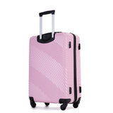 VACAMAMI 3 Piece Lightweight Suitcase (20/24/28) Pink