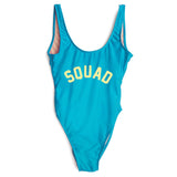 SQUAD One Piece Swimsuit Swimwear Women Summer Bathing Suit Sexy Bodysuit