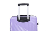 VACAMAMI 3 Piece Lightweight Suitcase (20/24/28) Light Purple