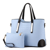 Women Bag Vintage Messenger Bags Shoulder Handbag Women Top-Handle Crocodile Pattern Composite Bag