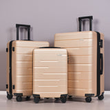 VACAMAMI Champagne 3 Piece Suitcase Set 20/24/28 Carry on Luggage