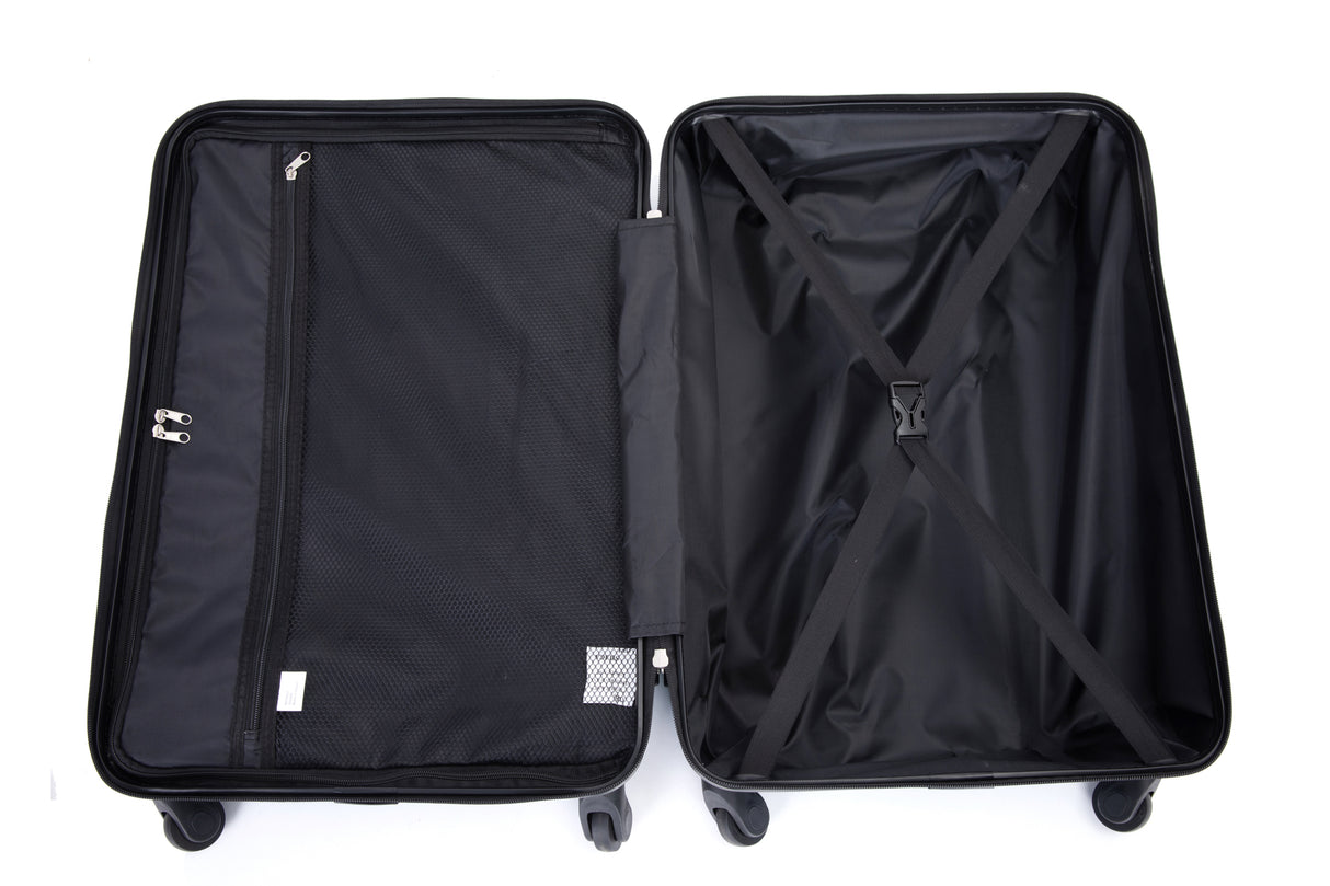 VACAMAMI 3 Piece Lightweight Suitcase (20/24/28) Dark Blue