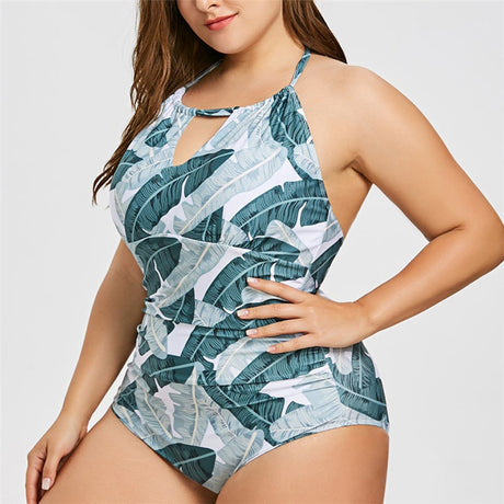 Plus Size push up one piece