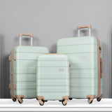 VACAMAMI 3pcs suitcase set TSA Lock Sage/Tan