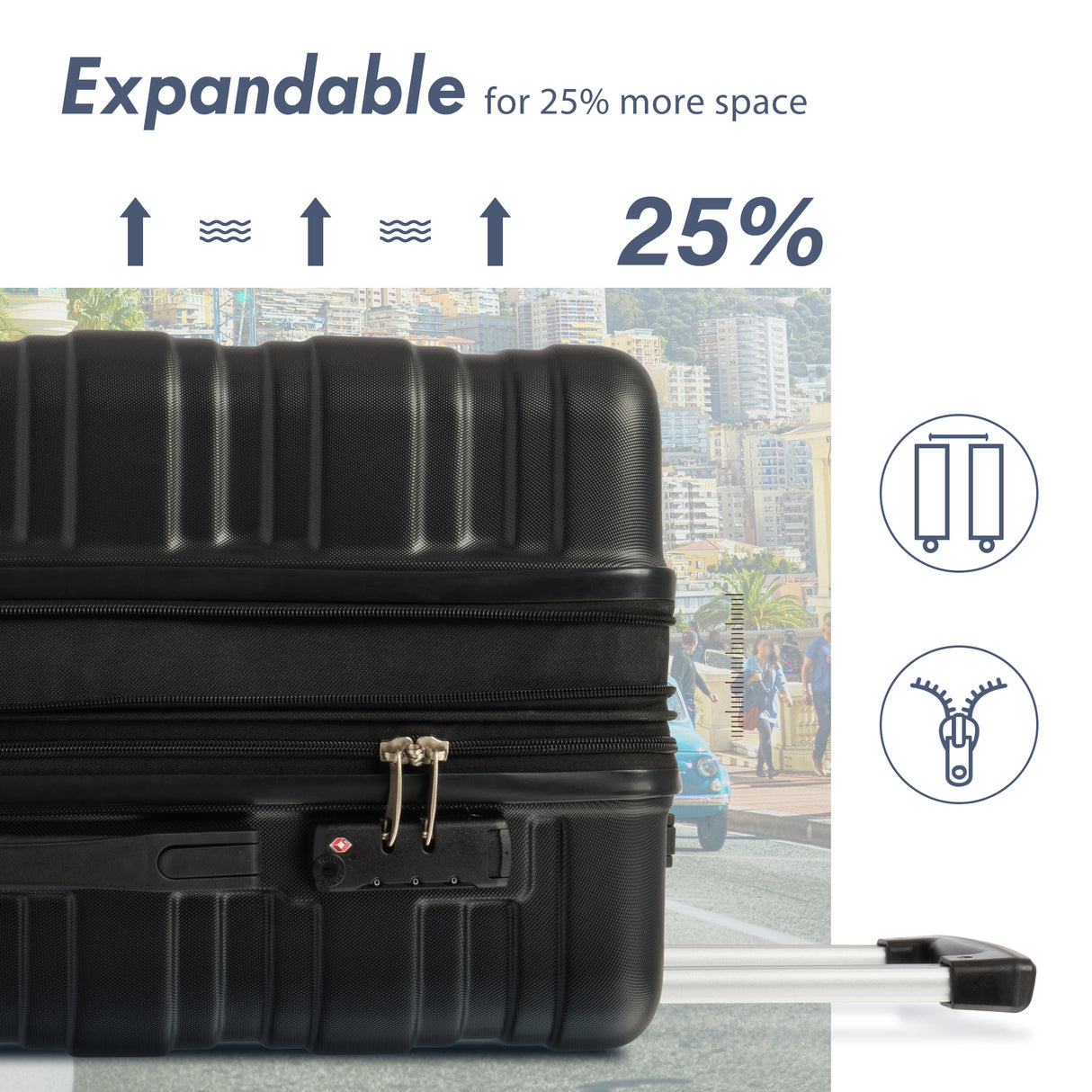 VACAMAMI Merax Carry On TSA Lock Suitcase (24")