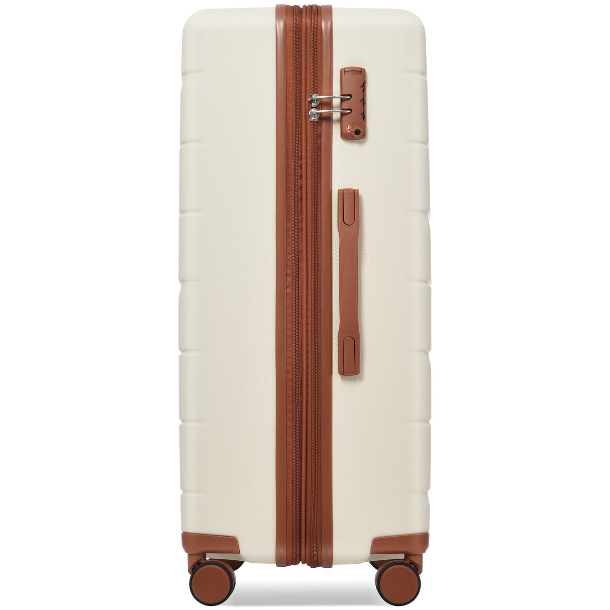 VACAMAMI 3 Piece Suitcase Set 20/24/28 Beige and Brown