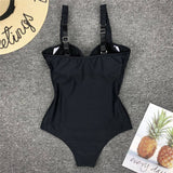 Sexy Push Up Bodysuit Steel one piece swimsuit Butt Lifter swim suit women Swimwear Shaper Bathing suit female Monokini Black - VACAMAMI