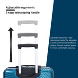 VACAMAMI 3 Piece Lightweight Suitcase (20/24/28) Dark Blue