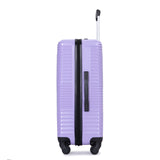 VACAMAMI 3 Piece Lightweight Suitcase (20/24/28) Light Purple