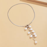 VACAMAMI pearl tassel necklace