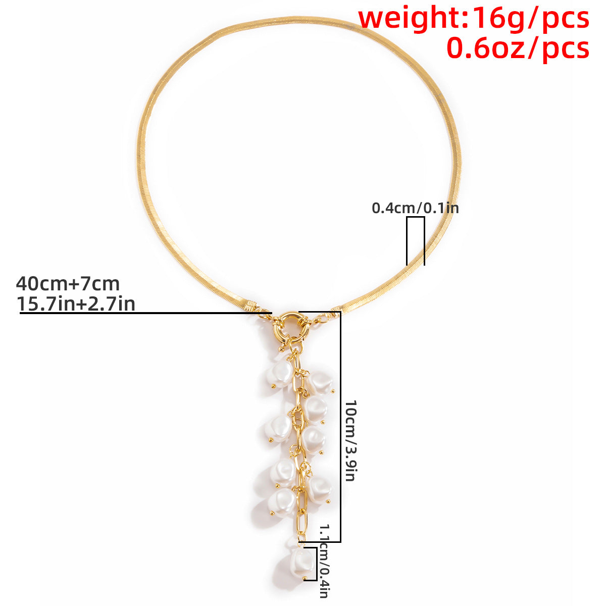 VACAMAMI pearl tassel necklace