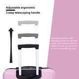 VACAMAMI 3 Piece Lightweight Suitcase (20/24/28) Pink