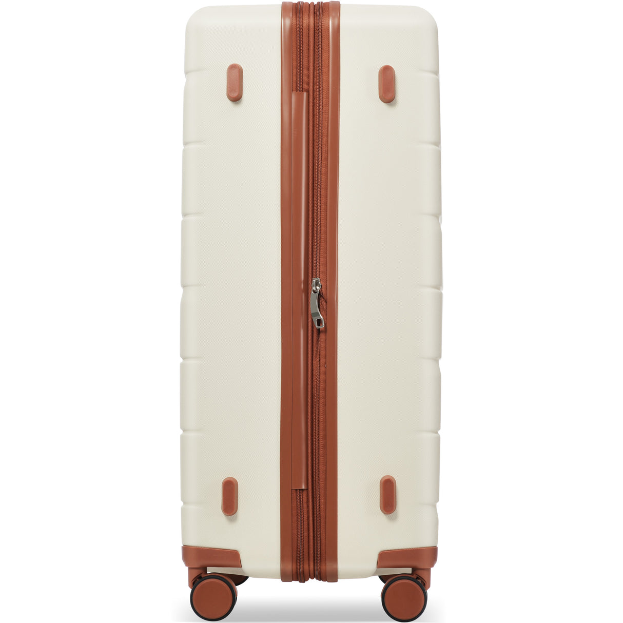 VACAMAMI 3 Piece Suitcase Set 20/24/28 Beige and Brown