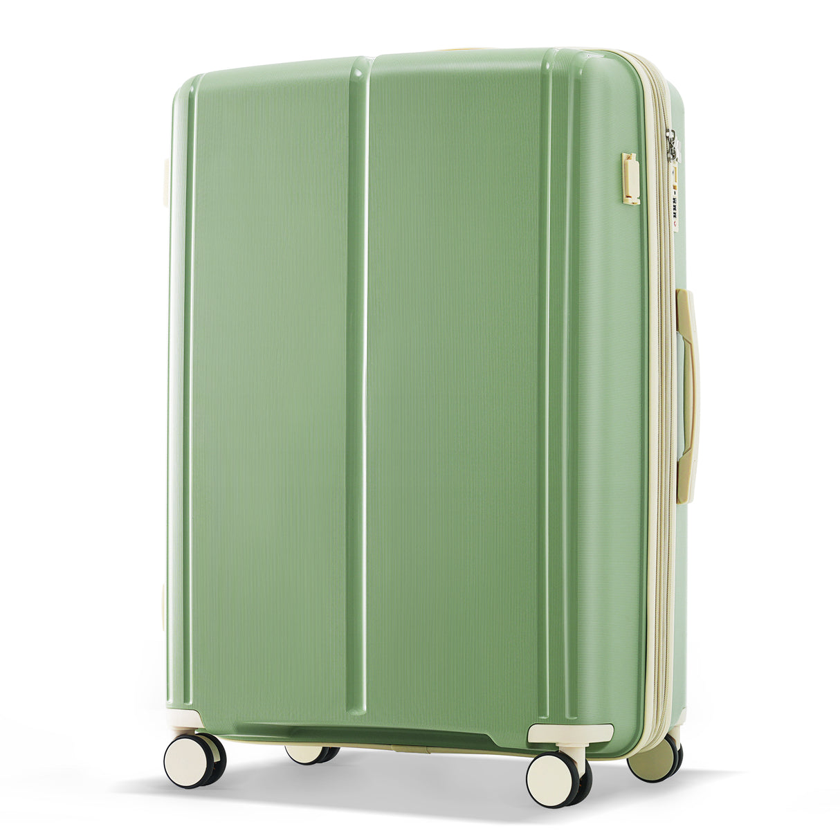 VACAMAMI Green & Ivory 3 Piece Suitcase Set 20/24/28 with USB Port