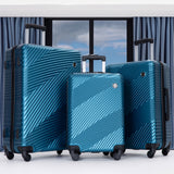 VACAMAMI 3 Piece Lightweight Suitcase (20/24/28) Dark Blue