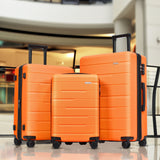 VACAMAMI 3 Piece Suitcase Set 20/24/28 Carry on Orange