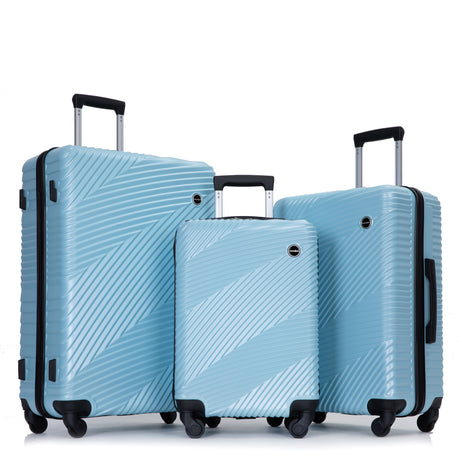 VACAMAMI 3 Piece Luggage Lightweight Suitcase (20/24/28) Aqua Blue