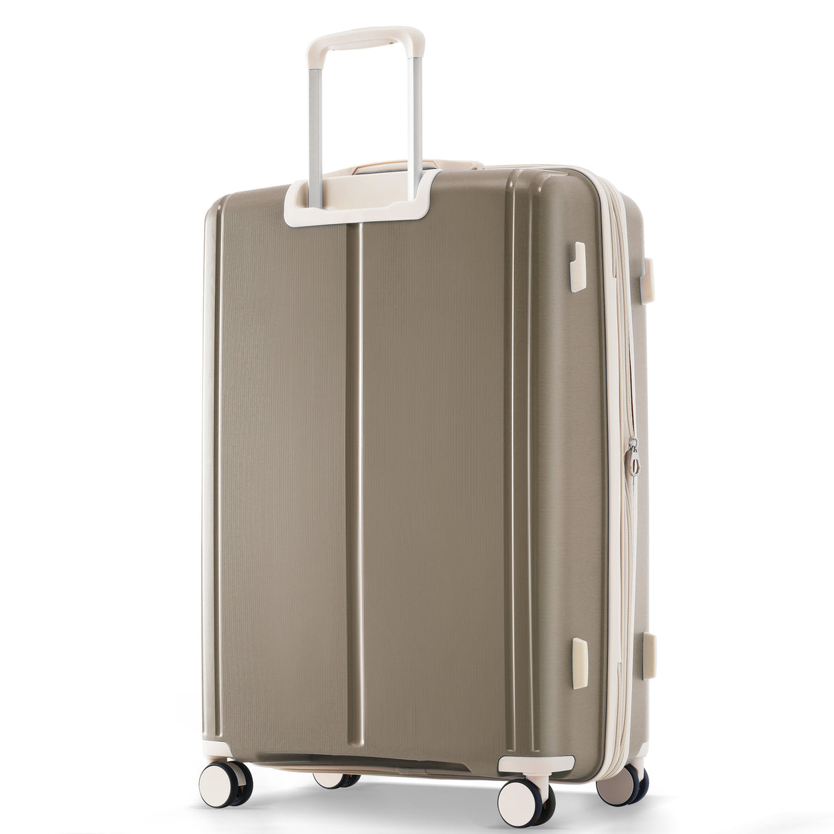 VACAMAMI 3 Piece Suitcase Set 20/24/28 with USB Port  light brown