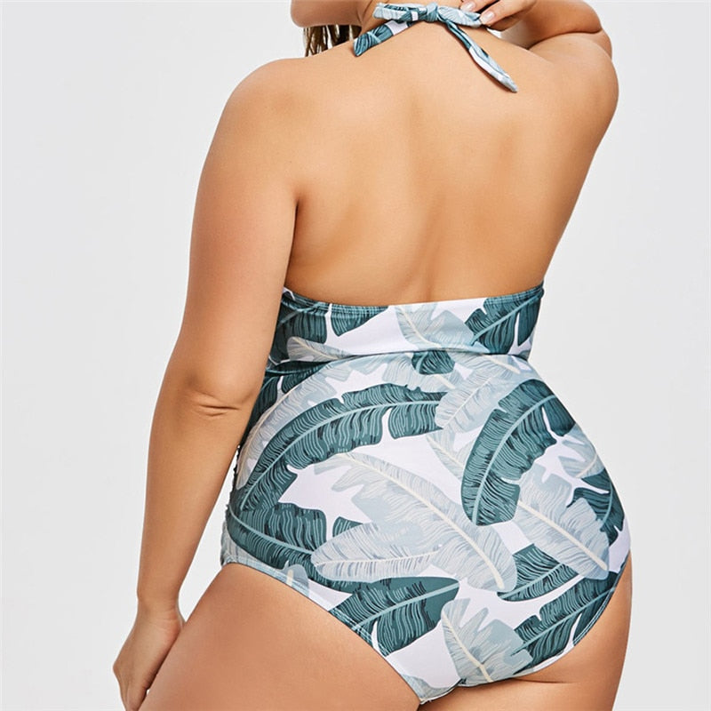 Plus Size push up one piece