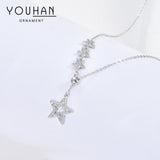 VACAMAMI Zircon Star Tassel Necklace